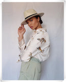 Billlnai Tiger print elegant office ladies blouse long sleeve female tops fashion autumn spring shirts za 2023 women blusa de mujer new