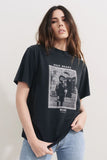 Billlnai Faded Washed Graphic T-Shirt Women Round Neck Rock n Roll Fashion Tees Tops 2023 Summer Femme T-shirts Tshirt Streetwear