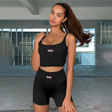 Billlnai  Sexy Fashion Knitted Camisole Shorts Sets for Women 2023 Summer Sports Casual Slim Fit Suit Female New In Matching Sets Y2k