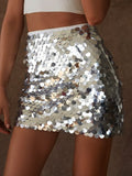 Billlnai Sequined Skirts Sparkle Slim Short Mini Skirts for Women Shiny Glitter Pencil Skirt Nightwear Party Clubwear 2023 New