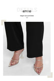 Korean Version Of The Half-Slip Women's Shoes With Fashionable Sparkling Rhinestone Satin Wine Glass Heels Baotou Slippers