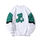 Billlnai - Green Bear Men‘s Sweatshirts Fashion Brand New Streetwear Pullovers Korean Style Unisex Hoodies Loose Male Clothing
