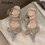 Style Crystal Butterfly Women Pumps Jelly Office Lady Shoes Summer Slingbacks High Heels Wedding Bridal Shoes