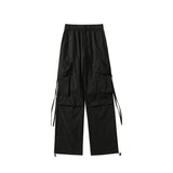 Billlnai Men Cargo Pants Ribbon Hip Hop Jogging Pants Male Casual Streetwear Harem Trousers Pockets New Elastic Waist Woman Sweatpants
