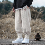 Billlnai Harajuku Men Harem Pants Casual Jogger Sweatpants Male Fleece Autumn Winter Trousers Elastic Waist Lantern Pants Men Large Size