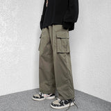 Streetwear Casual Pants Men Hip Hop Jogging Pants Male Korean Fashion Cargo Pants Multi-Pockets Women Trouser Black Army Green