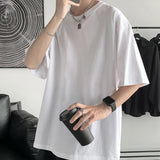Billlnai Men Oversized Y2k Graphic T Shirts Colorfuls 100% Cotton 2023 Summer New White Classical T-shirts Short Sleeve O-Neck Tees Tops