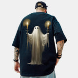 Ghost Art Trendy Brand Hip-hop Loose T-shirt