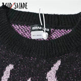 Bold Shade Indie Aesthetic Harajuku Sweaters Knitted Flame Print E-girl 90s Vintage Pullovers Women Long Sleeve Grunge Jumper