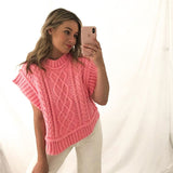 Billlnai pink vest sweater knitted pullover pull femme hiver camisolas de inverno mulher za fall 2023 women pull femme ladies sweter tops
