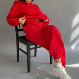 Billlnai Tracksuits Women's Fleece Hoodies Two Piece Set 2023 Spring Autumn Lace Up Sweatshirts Pants Sets Female Casual Sports Suits