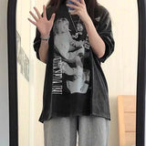 HOUZHOU Grunge Oversized Black Women Hoodies Vintage Clothes Hippie Harajuku Goth Anime White Sweatshirts Female Emo 2023 Autumn