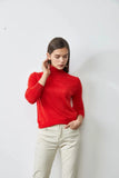 Christmas Gift Withered england style simple and fashion winter sweaters women pull femme multicolor turtleneck sweaters women pullovers tops