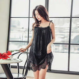 Nightgowns Women Sleeveless Patchwork Lace Plus Size 4XL Loose Fashion Sexy Korean Style Womens Summer Chic Sweet Nightwear Home