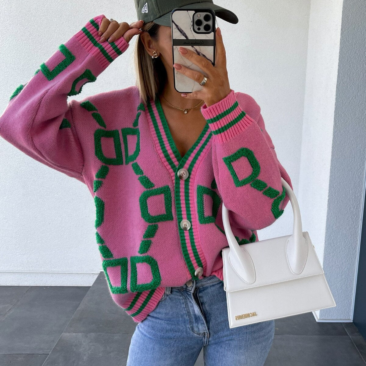 Billlnai Autumn Winter Knitted Button Up Loose Cardigan Sweater Women Long Sleeve Tops Oversized Sweaters Warm Sueters Coat
