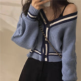 Billlnai Button Single Breasted Woolen Women Cardigans Sweater Casual Female Warm Elegant Autumn Winter Japanese style knitwear