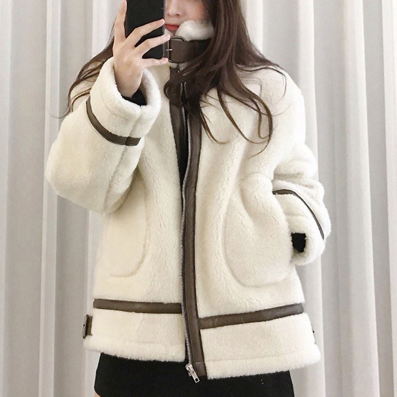 Graduation Gifts  2023 Winter Faux sheepskin Parkas Oversized Coats and Jackets Womens Outerwear Thermal Lamb Fur Jackets