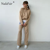 Christmas Gift Nadafair Knitted Pants Suit Women Long Sleeve Winter Sweater Tops Wide Leg Pants 2023 Loose Oversize Sweater Sets Tracksuit Pull