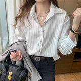 Autumn New Blouse Women Casual Striped Top Shirts Blouses Female Blusas Casual Ladies Office Blouses Top