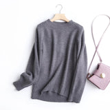 Christmas Gift Withered England Style Fashion Casual Wool O-neck Loose Oversize Winter Sweaters Women Pull Femme Sweaters Women Pullovers Tops