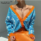 Christmas Gift Nadafair Patterned Winter Cardigan Women Loose Autumn Fashion Y2K Overised Sweater Casual Geoetry Knitted Cardigan Femme Coat