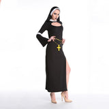 Helloween Big Sale Billlnai Halloween Costumes Sister Maria Cosplay Dress Sexy Catholic Nun Performance Clothing Role Play Game Carnival Prom Dance Party