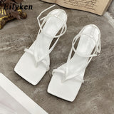 2023 Ankle Strap Women Sandals Fashion Brand Thin High Heel Gladiator Sandal Shoes Narrow Band Party Dress Pump Shoes