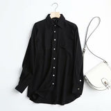 Christmas Gift Withered Spring Blouse Women England Simple Fashion Pockets Loose Cotton Blusas Mujer De Moda 2023 Shirt Women Blouse And Tops