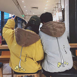 Billlnai 2023 Winter Lovers Cotton-Padded Clothes Harajuku Bf Bread Jacket Female Students Short Loose Korean Cotton-Padded Coat Kawaii