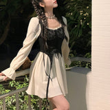 Billlnai  Vintage Lolita Dress Party Women Casual Long Sleeve Elegant Y2k Mini Dress Kawaii Clothing One Piece Dress Korean 2023 Spring