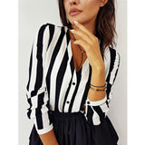 Graduation Gifts  2023 New Blouse Women Casual Striped Top Shirts Blouses Female Loose Blusas Autumn Fall Casual Ladies Office Blouses Top Sexy
