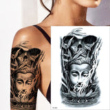 Billlnai Wolf Temporary Tattoos Moon And Wolf Tattoo Arm Sleeves For Men Women Body Art Black Big Tattoo Back Chest Tatoo Waterproof Girl