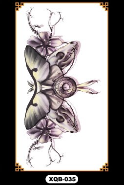 Billlnai 1Pcs Watercolor Cool Henna Rose Flowers Temporary Body Tattoo Beautiful Shoulder Thigh Back Body Decor Lace Owl Women Body Paint