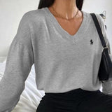 Billlnai 2023 Hot Sale Spring and autumn new fashion sexy v-neck loose top women Harajuku oversized sweater women fall sweaters for women