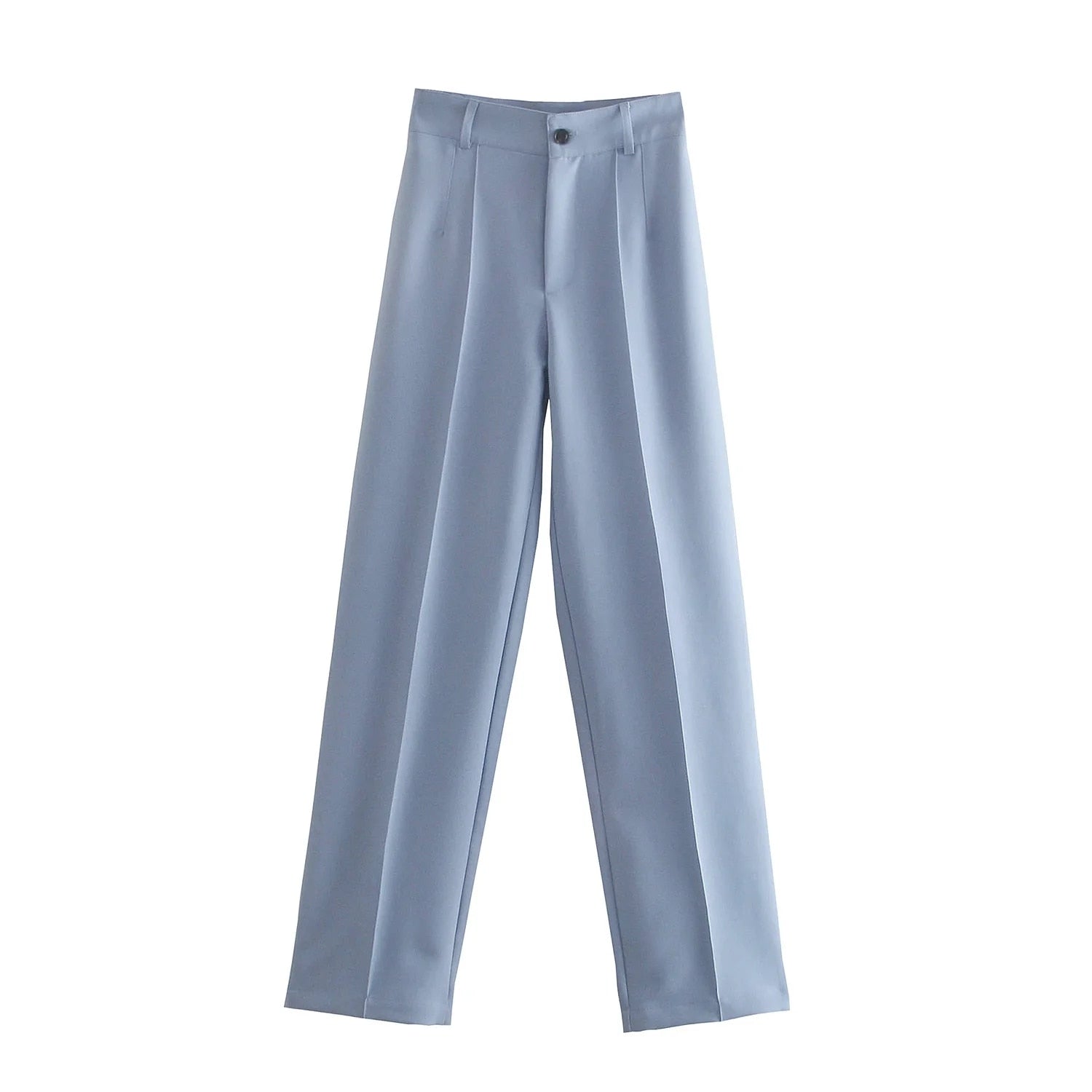 2023 New Summer Women Vintage Solid Pants Female Office Lady Bottoms Slim High Waist Casual Chic Straight Trousers