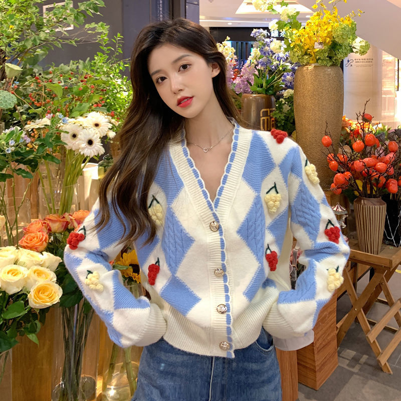 Korobov Vintage V Neck Long Sleeve Women Pullovers Sweater Korean Office Lady Lace Patchwork Jumpers Autumn Elegant Sueter Mujer