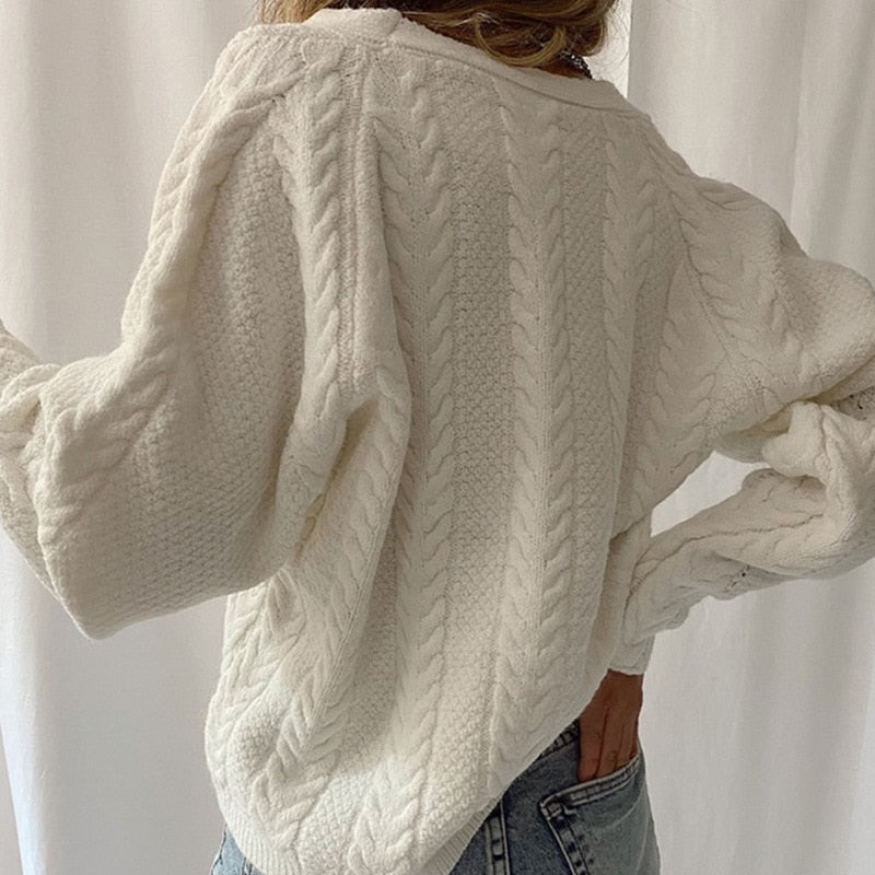 Cryptographic Autumn Winter Knitted Open Stitch Cardigan Sweater Women Streetwear Long Sleeve Top Oversized Sweater Coat Sueters