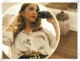 Billlnai Tiger print elegant office ladies blouse long sleeve female tops fashion autumn spring shirts za 2023 women blusa de mujer new