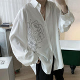 Billlnai 2023 New Arrival Vintage Flower Print Women Blouses Korean Streetwear Long Sleeve Turn-Down Collar Shirts Harajuku Blusas Mujer