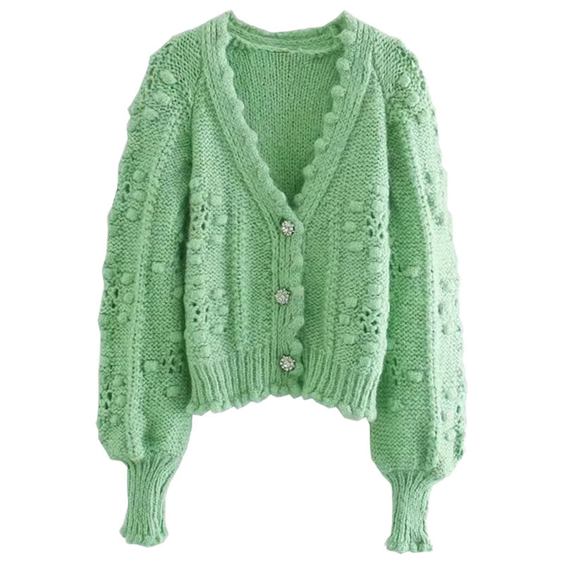Dresport Za Woman 2023 Autumn Korean Fashion Cardigan Sweater Long sleeve Texture Knitting Coat Vintage Outerwear Casual Chic Short Tops