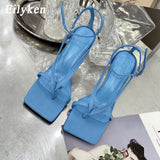 2023 Ankle Strap Women Sandals Fashion Brand Thin High Heel Gladiator Sandal Shoes Narrow Band Party Dress Pump Shoes