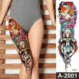 Billlnai Temporary Tattoo Peony Rose Flowers Skull Fish Lotus Tattoo Designs Large Thigh Leg Body Tattoos Waterproof Sexy For Women Girl