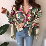 Korea Style Vintage New Spring Summer Autumn Hot Selling Women's Fashion Casual Ladies Print Shirts