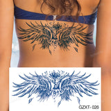 Billlnai Waterproof Temporary Tattoo Sticker Divine Wings Of Angel Tatto Stickers Juice Lasting Tatoo Fake Tattoos For Girl Women Lady