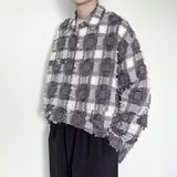 Billlnai - Korean Style New Plaid Men's Shirts Vintage Long Sleeve Male Casual Blouses All-match Gray Unisex Shirts Clothing