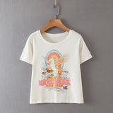 Billlnai Fashion T-Shirts Girl High Quality Soft Cotton Fabric Summer Women Tees Streetwear Easy Fit Femme Vestidos