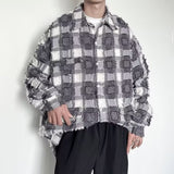 Billlnai - Korean Style New Plaid Men's Shirts Vintage Long Sleeve Male Casual Blouses All-match Gray Unisex Shirts Clothing