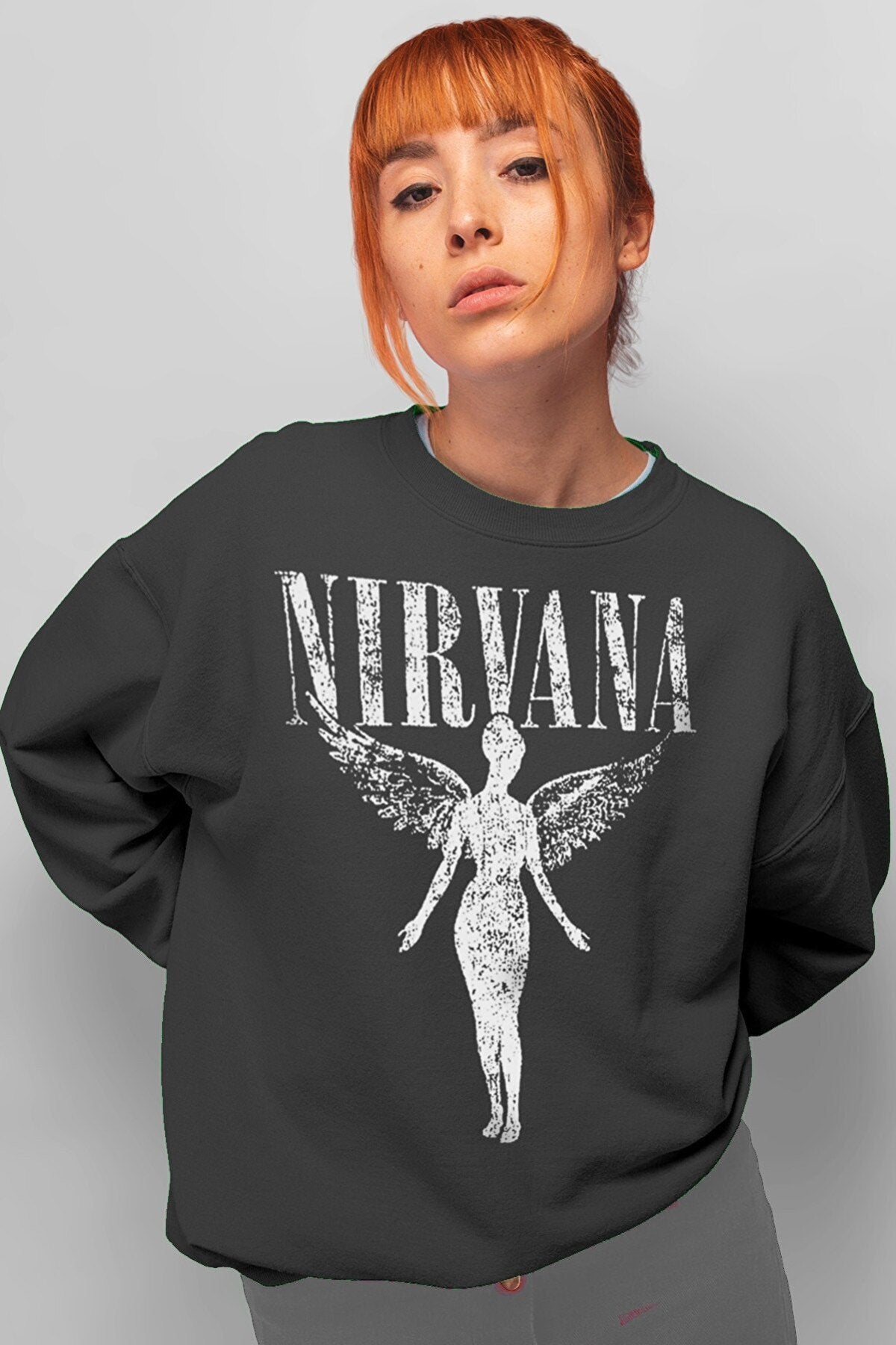 Women's White Angel Nirvana Hooded Sweatshirt