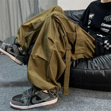 Billlnai - Black Cargo Pants for Men Oversize Cargo Trousers Male Green Loose Casual Japanese Streetwear Hip Hop Pocket Big Size