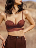 Black Friday Big Sales Sexy Cut Out Brown Corset Top + High Waist Skinny Split Skirt 2 Piece Sets Women 2023 Summer Casual Party Club Beach Outfits